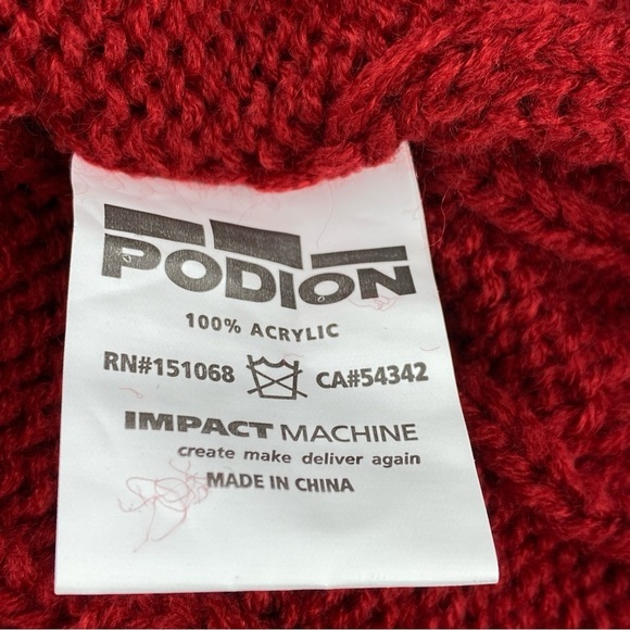 Alexander Keith's Slouchy Toque Brick Red Acrylic Fisherman Knit - Picture 4 of 4